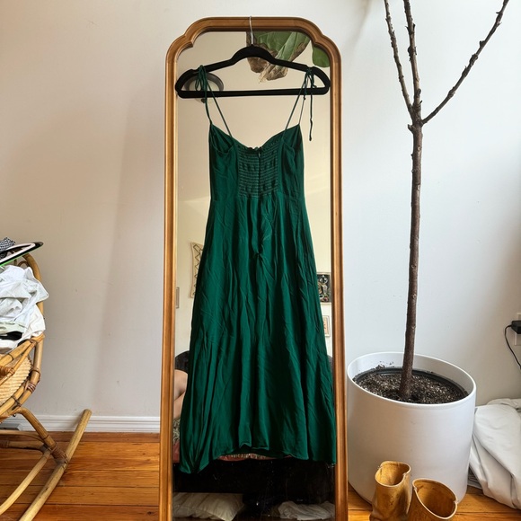 Reformation Juliette Dress Emerald Green Size 4 - Picture 4 of 9